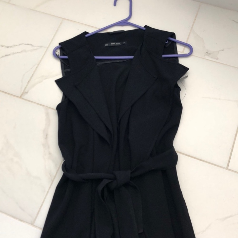 NWT Zara Black Tie Waist Cover Wrap